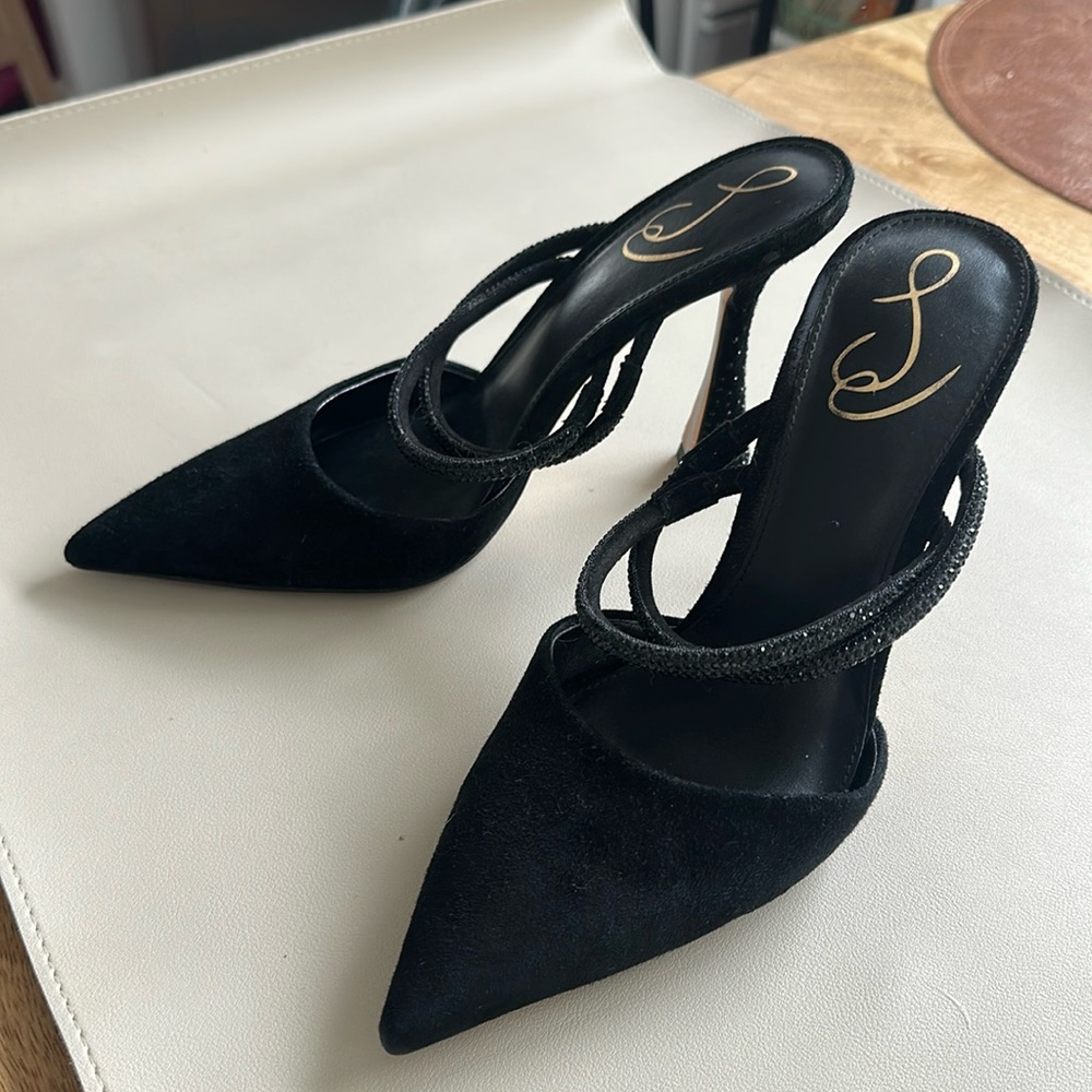 Sam Edelman Augustina Balck Suede Pump Mule